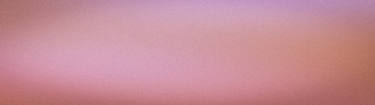 Abstract grainy pink purple orange gradient background blur wide wallpaper with grunge texture backdrop design