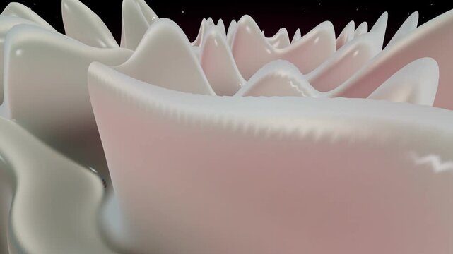 Smooth flowing abstract liquid silk surface creating dynamic waves in a digital space, technology background concept