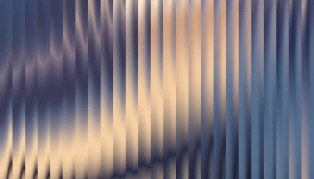 Abstract background, featuring vertical blurry, stripes in shades, of blue, beige, and warm gold