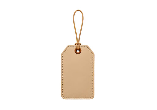Blank brown cardboard paper price tag with string loop