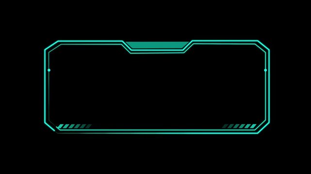 Futuristic Hud technology interface. Futuristic cyan HUD video frame icon technology concept. Hud callout element.