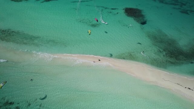 Aerial view of Los Roques archipelago in Venezuela.