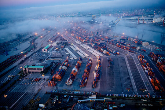 Container port and freight terminal