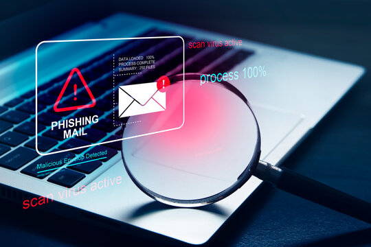 Cyber Crime Phishing Email Attack and Security Awareness for Data Protection Concept