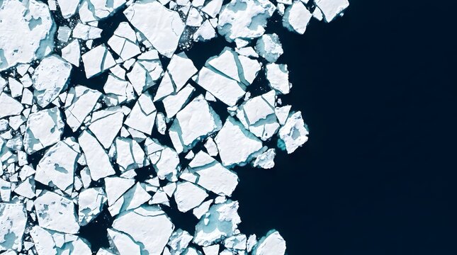 Ice Floes Fragmented Icebergs Adrift