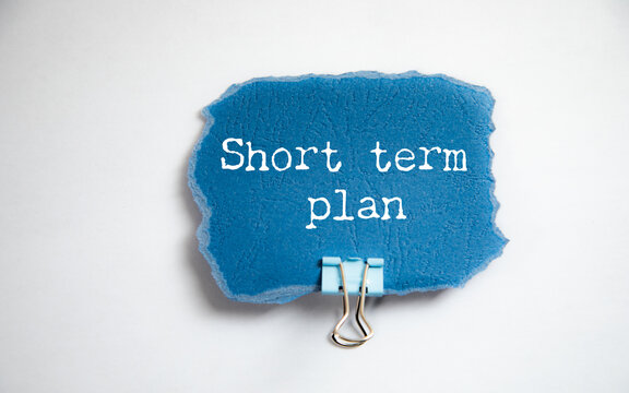Short term plan text on paper