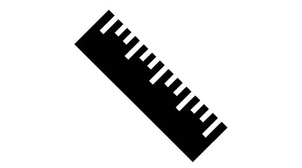 Fototapeta premium Vector illustration of straight ruler measurement tool icon on a transparent background