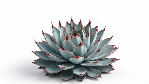 Massive singular agave rosette featuring thick pale blue green leaves