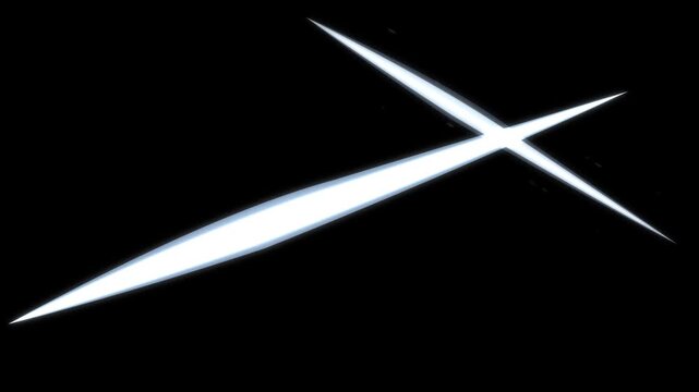 Anime white sword slash combo seamless loop on black