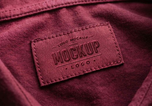Stitched Fabric Logo Mockup