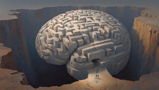 Massive brain maze in a canyon
