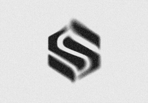 Logo Mockup with Grainy Texture