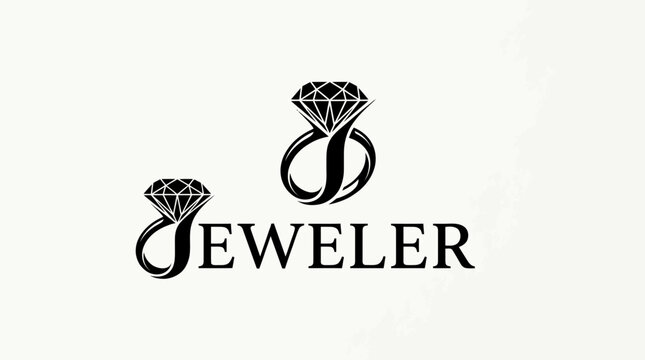 Jeweler logo featuring a stylized diamond ring emblem rendered in black on a clean white background.