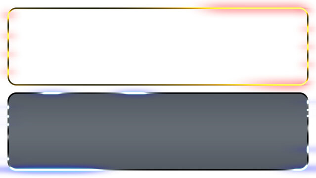 8K Glassmorphism UI Panels Overlay, Luxury Gold and Silver Glowing Glass Rectangles on Transparent Background