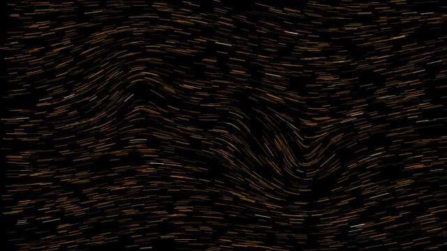 Amber flow field lines drifting loop on black