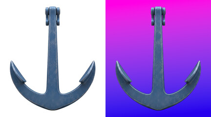 Rustic metal anchor graphic with ring detail © Abdur