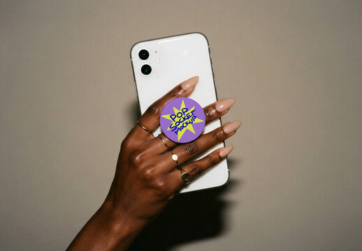 Phone Pop Socket Mockup