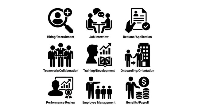 Business icons for human resources.