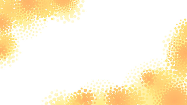 手描き風の暖かいオレンジの斜めフレーム