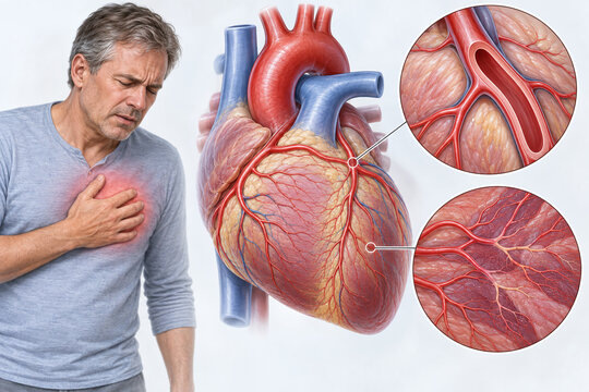 Chest Discomfort and Coronary Microvascular Dysfunction Illustration