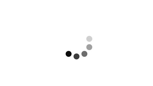 Animated circular loading mark with white background