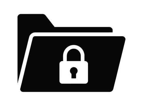 Confidential Project Icon, data security and privacy protection symbol for access control, cybersecurity, secure information, digital safety, and business technology.