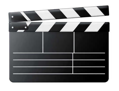 Blank movie clapper board. Generative AI technology.	