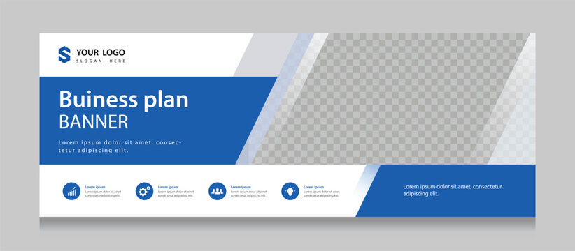 Professional Business Facebook Cover Banner Template with Editable Layout