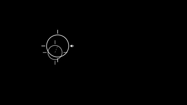 Predictive target lead indicator HUD, moving aim tracking overlay