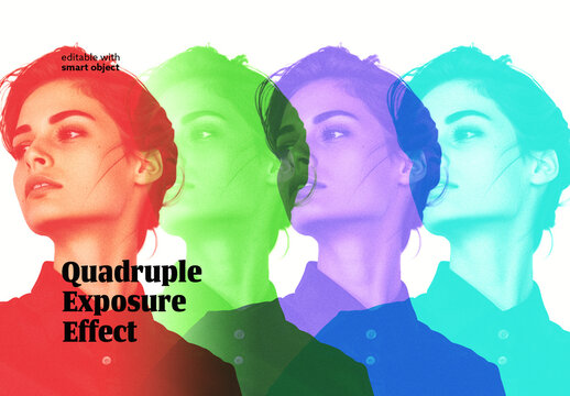 Quadruple Exposure Photo Effect
