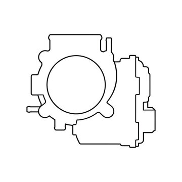 Automotive throttle body line art icon