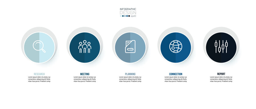Business or marketing infographic template.