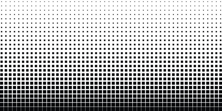 Geometric pattern of black diamonds on a white background.Seamless in one direction.Long fade out.The radial transformation method.