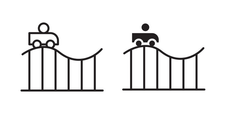 Roller coaster icon