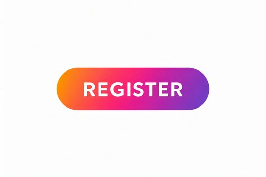 Modern colorful register button with gradient background