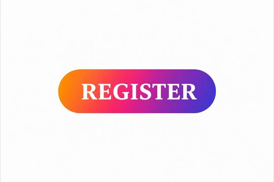 Modern colorful register button with gradient background
