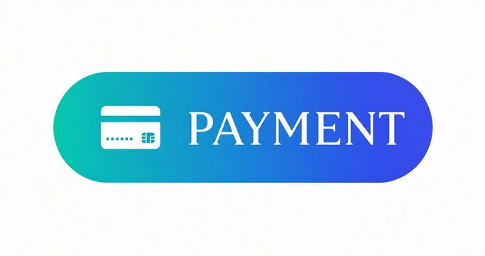 Modern payment button with credit card icon and text