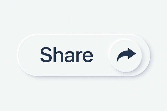 Modern share button with arrow icon on clean white background