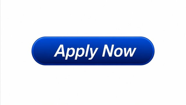 Blue apply now button with white text for website or presentation use