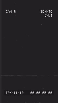 Retro vhs camera recording overlay with play and timecode display. 4K animation with alpha channel