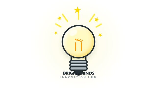 Minimalist light bulb icon representing creative ideas and innovation for business and technology concepts.