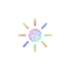 Fototapeta premium Multicolor sketch photon icon design