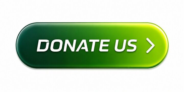 Modern green donate button with white text and arrow pointing right