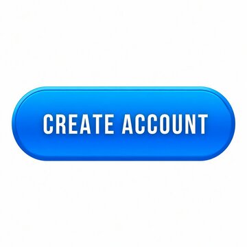 Modern blue create account button with white text