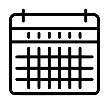 Calendar Icon with Date Grid 3