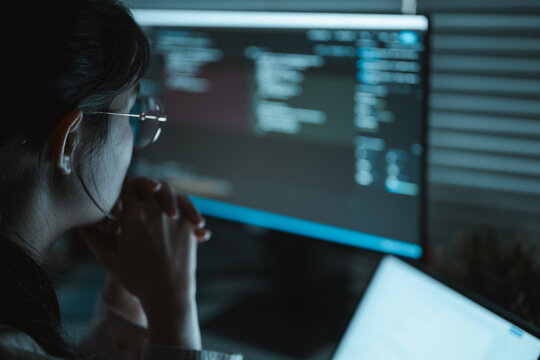 Dark screen shows software modern development programmer developer engineering tasks, then shows software modern development programmer developer engineering tasks in a dim warm soft calm quiet room.