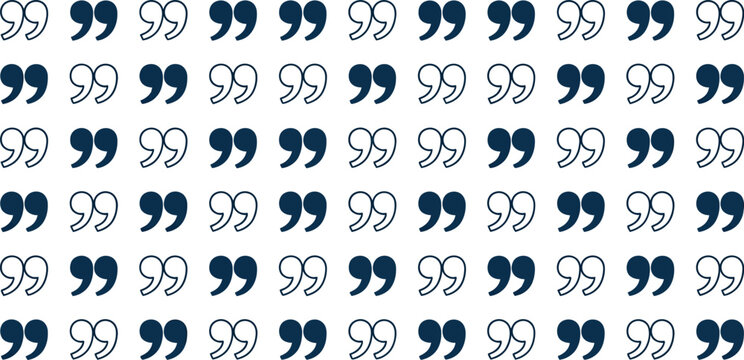 Quotation mark icons, quote symbols and dialogue signs for website UI UX mobile applications discussion interfaces communication designs and digital platforms.