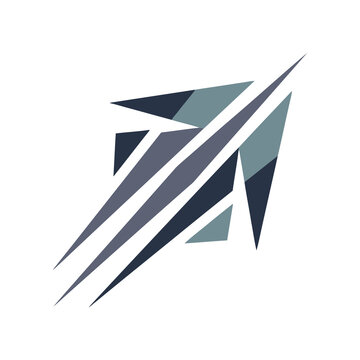Abstract geometric shapes with sharp edges
