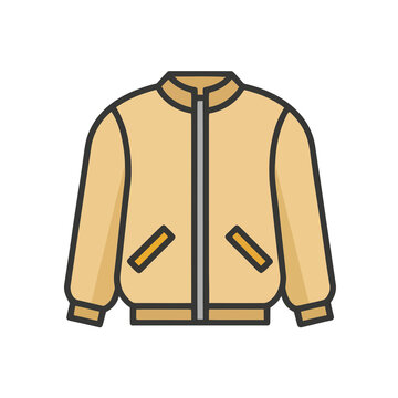 Yellow bomber jacket icon
