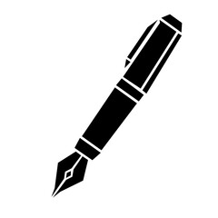 Fototapeta premium Fountain Pen Geometric Black and White Illustration
